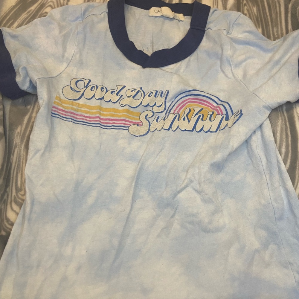 The beetles “good day sunshine” shirt from dillards